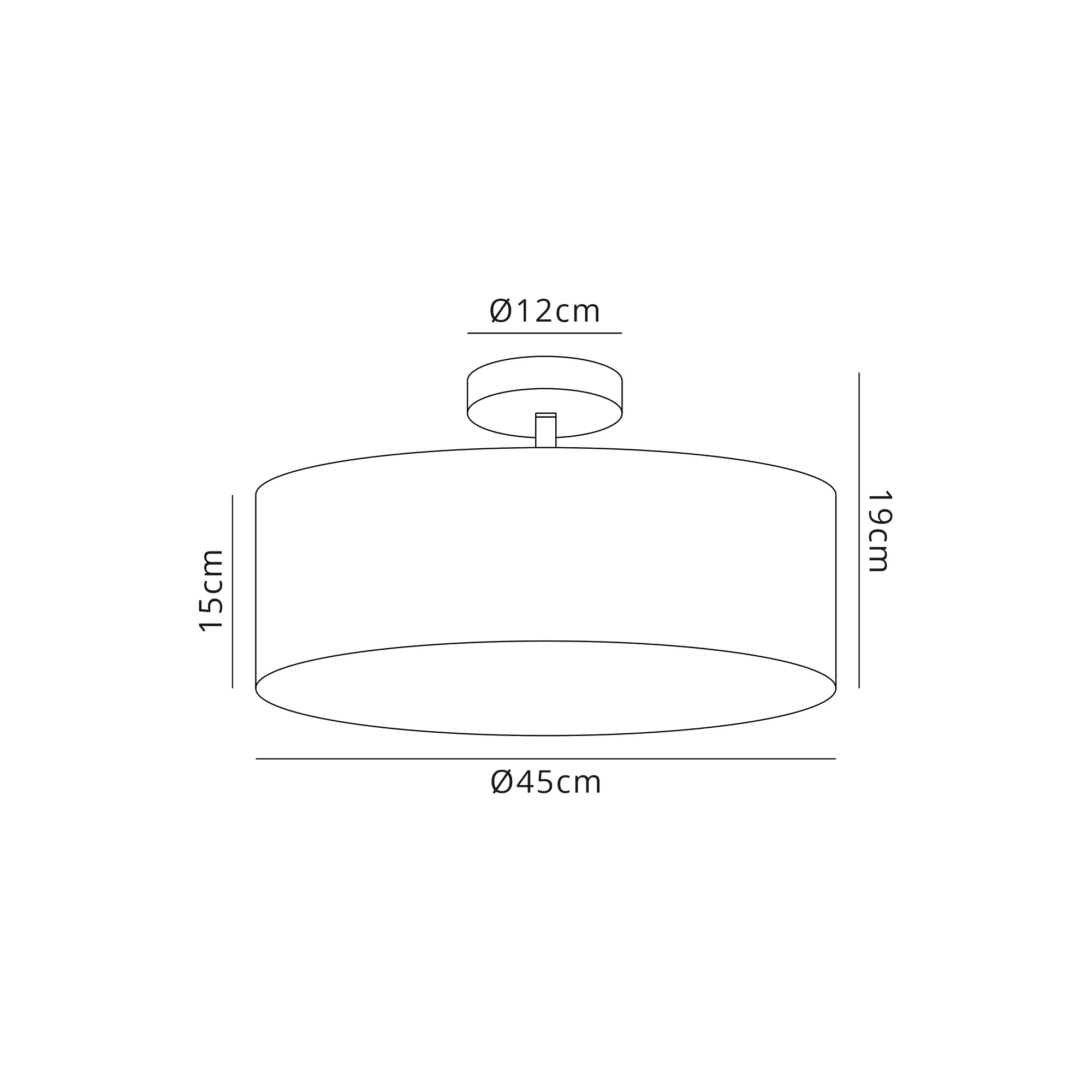 Baymont 45cm, Semi Flush 3 Light Polished Chrome, Black/White DK0695  Deco Baymont CH BL